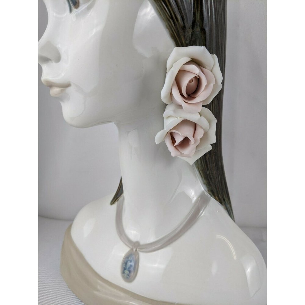 Vintage Llardo Maja Young Women's Porcelain Head Bust #4668 Retired Spain 1985 - Picture 5 of 12